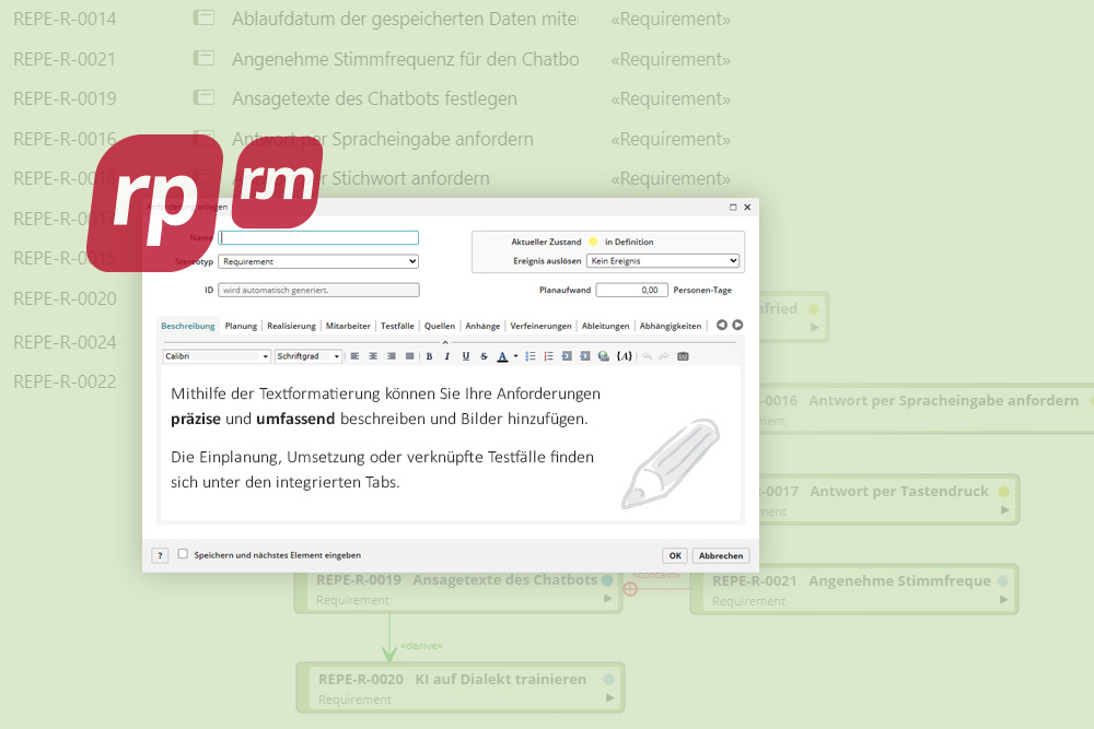 Requirements Capture with objectiF RPM and objectiF RM