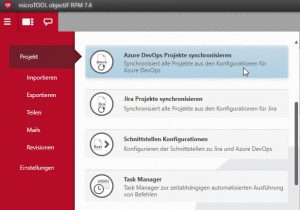 Schnittstelle zu AzureDevOps in objectiF RM
