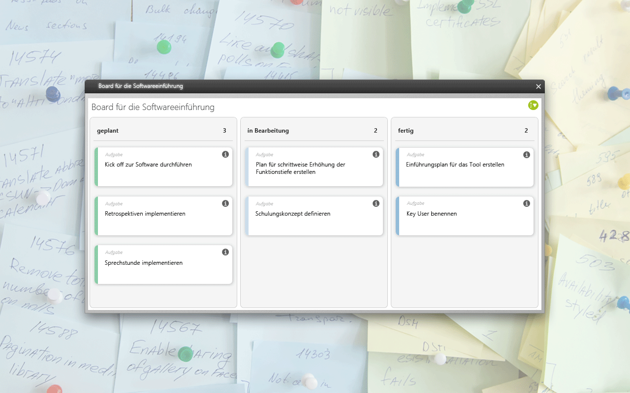 Softwareeinführung mit Kanban