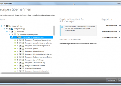 Anforderungsimport mit in-STEP BLUE
